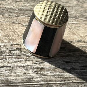 Vintage mid century midern art deco mexican abalone and mother of pearl inlay